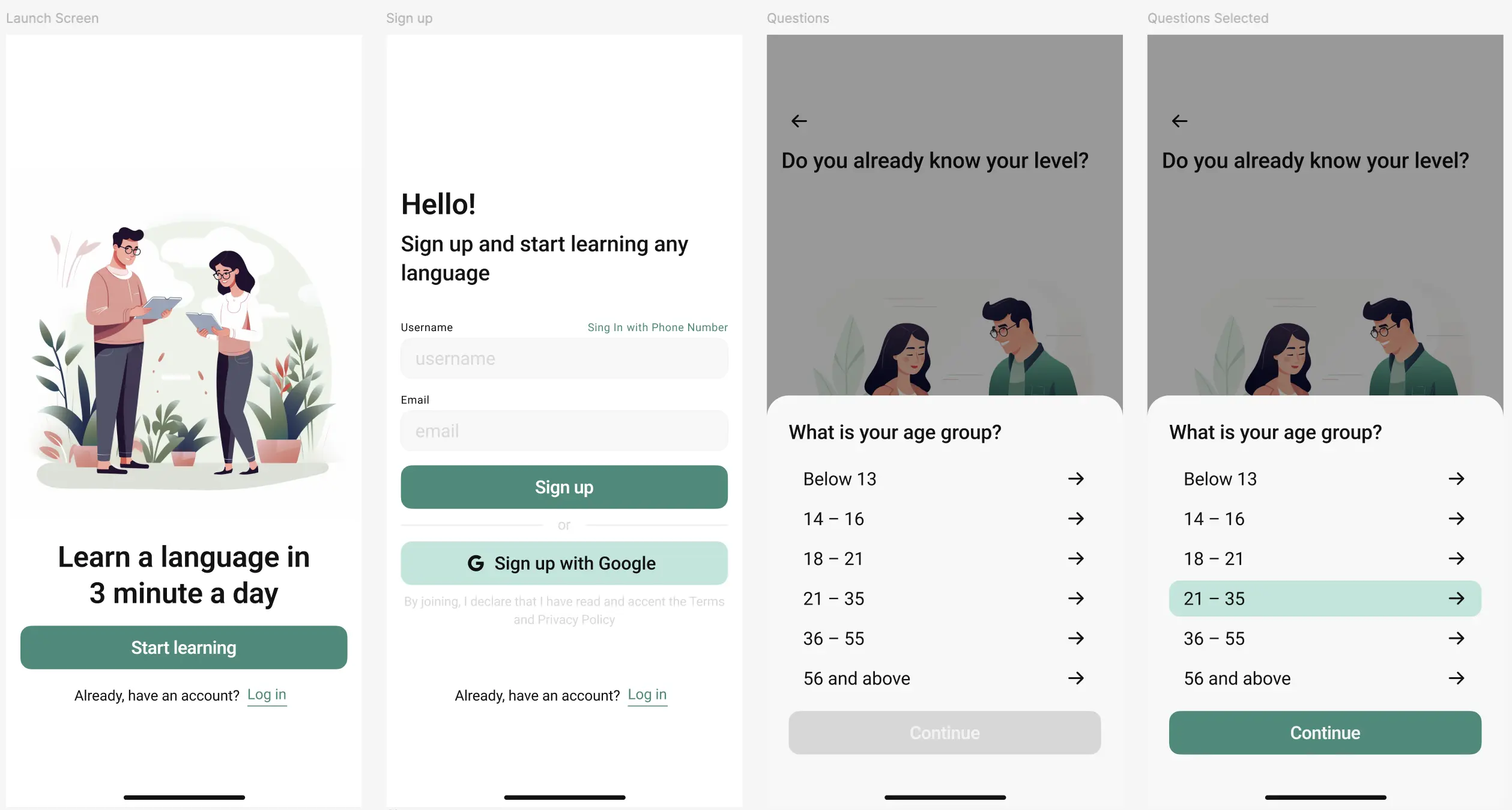 Selve sign-up flow
